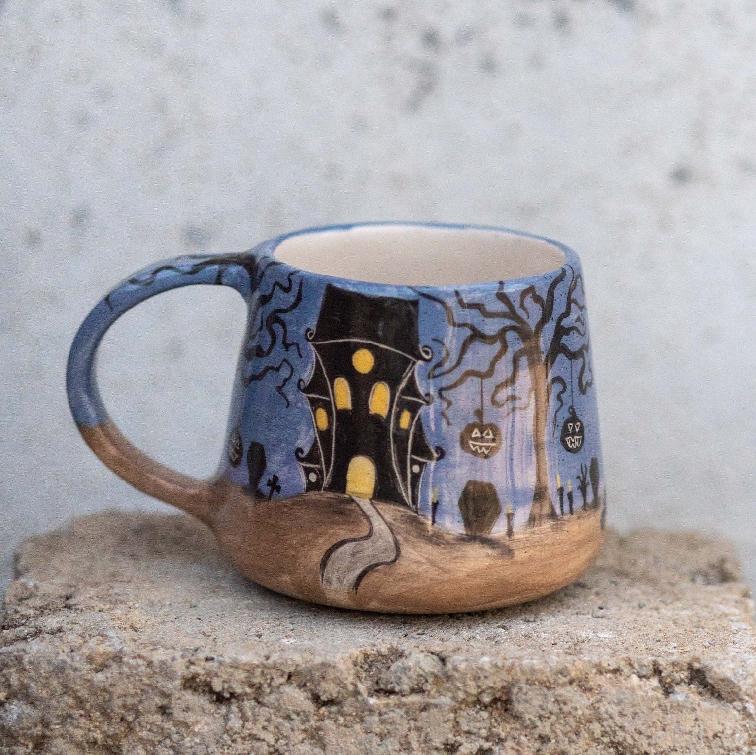 Spooky Mug, Haunted Mansion Coffee Mug, Ceramic Coffee Mug, Halloween Mug