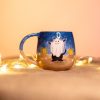 Halloween Mug, Black Cat Funny Coffee Mug, Handmade Ceramic Coffee Cup