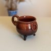 Cauldron Halloween Mug, Pottery Mug, Handmade Witch Mug, Large Mug